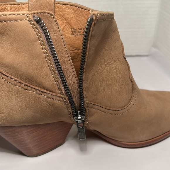 Frye Womens Reina Ash Leather Western Pointed Toe Booties Ankle Boots Size 8.5 - Picture 8 of 12